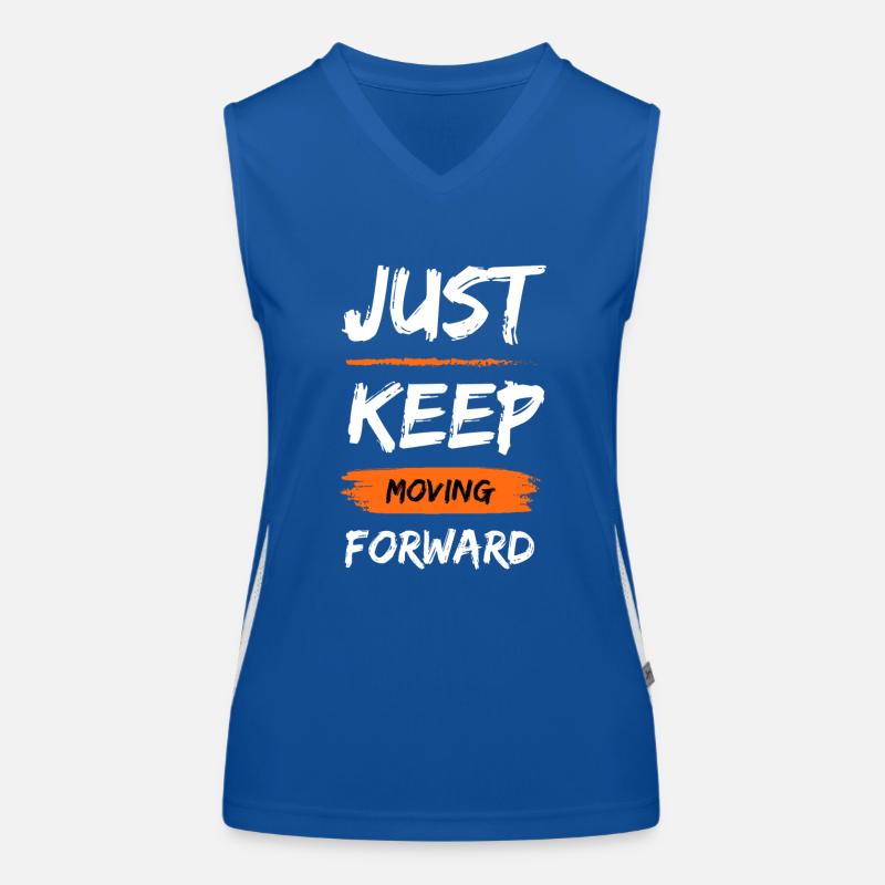 Continuez simplement à bouger Débardeur respirant contrasté Femme