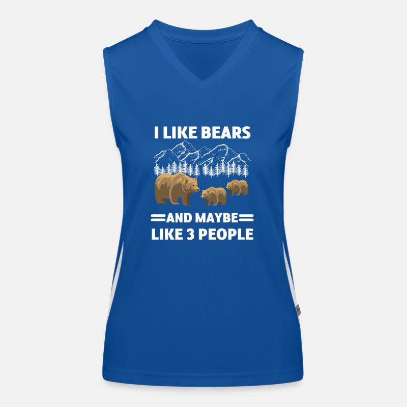 GrizzlyBeer Bosbewoner Bosdier CadeauBeer Functionele contrasterende tanktop voor vrouwen