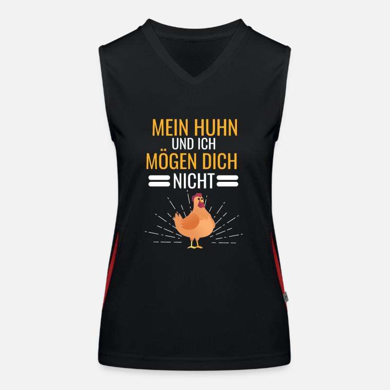 Hühnerstall Bauernhof Tier Bauer Geschenk Huhn Funktionelles Kontrast-Tank Top für Frauen