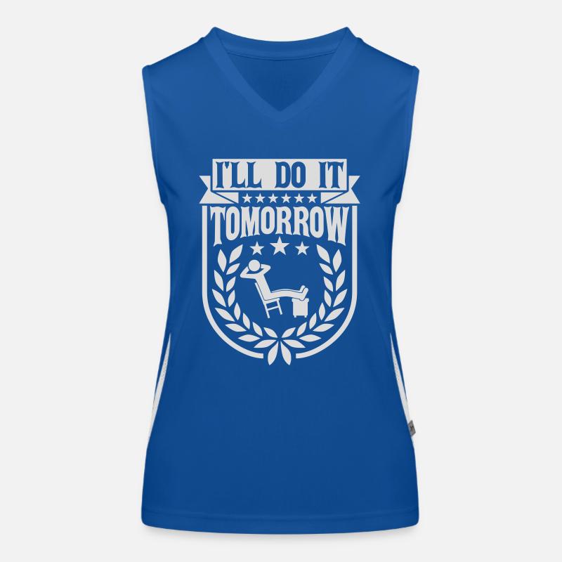do it tomorrow quote Women's Functional Contrast Tank Top