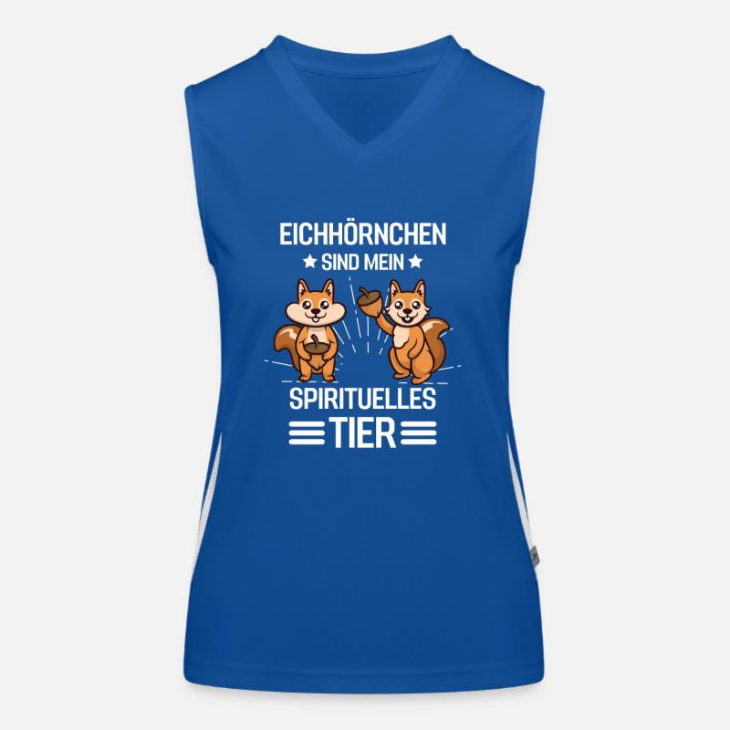 Waldbewohner Geschenk Lustiges Eichhörnchen Funktionelles Kontrast-Tank Top für Frauen