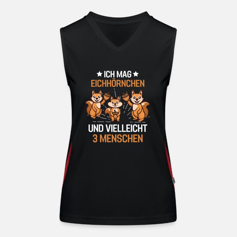 Wald Tier Natur Nagetier Geschenk Eichhörnchen Funktionelles Kontrast-Tank Top für Frauen