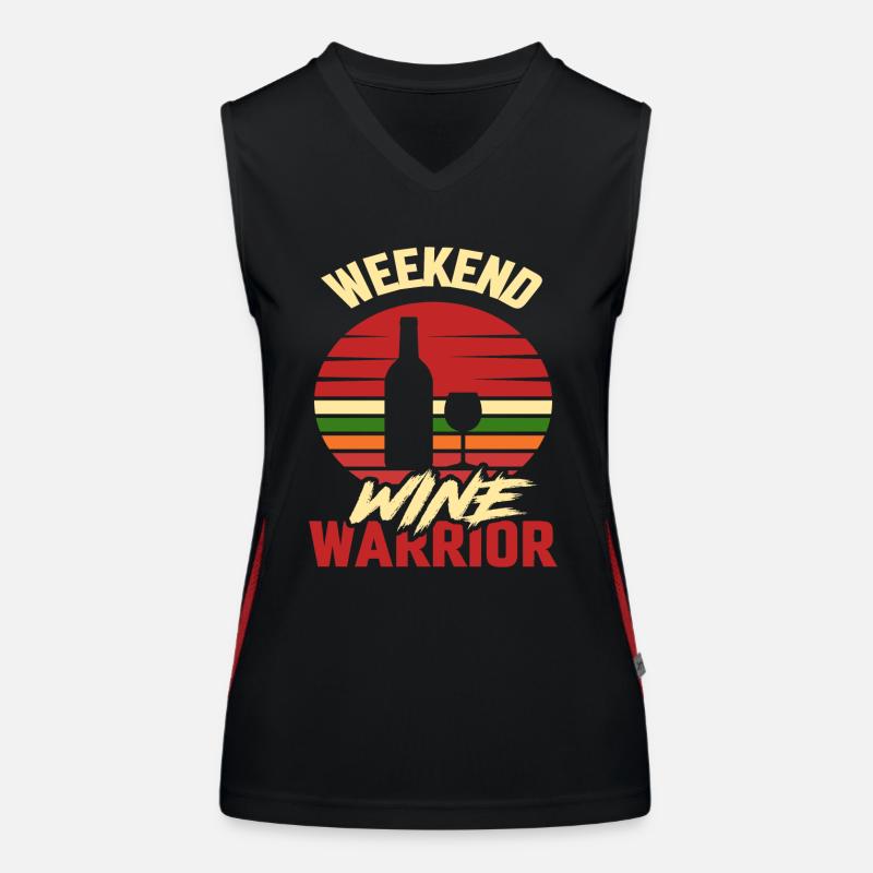 Weekend Wine Warrior Funktionelles Kontrast-Tank Top für Frauen