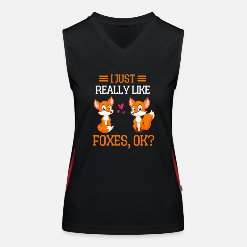 Wald Tier Waldbewohner Geschenk Lustiges Fuchs Funktionelles Kontrast-Tank Top für Frauen