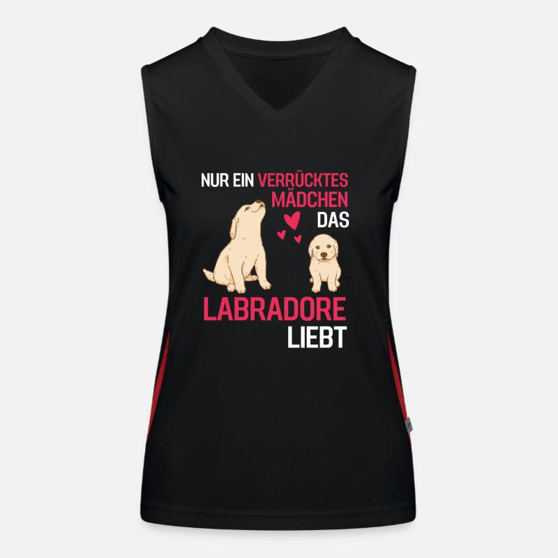 Hunde Mädchen Geschenk Hundebesitzer Labrador Funktionelles Kontrast-Tank Top für Frauen