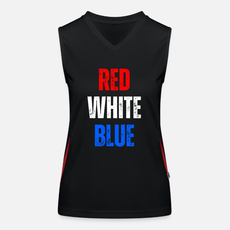 RED WHITE BLUE Women's Functional Contrast Tank Top