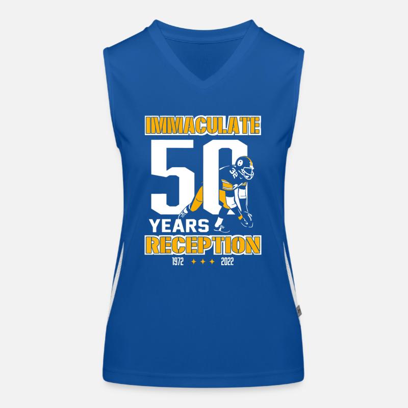 Immaculate 50 Years Reception Pittsburgh Débardeur respirant contrasté Femme