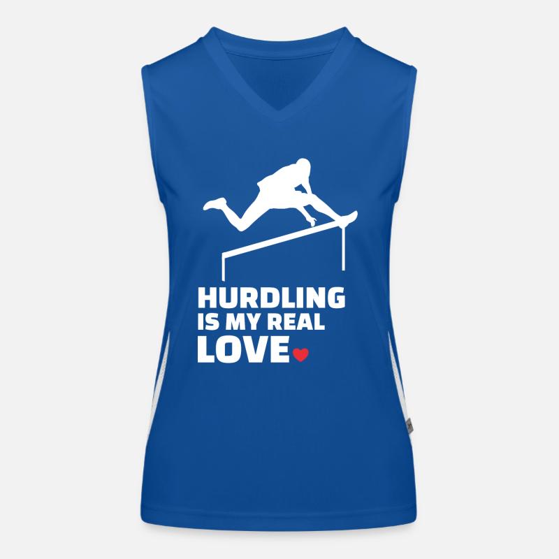 I love hurdles Women's Functional Contrast Tank Top