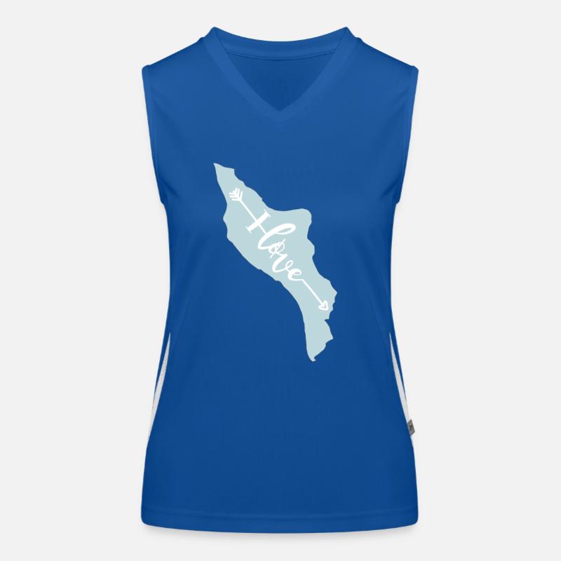 Il d'Oléron Ich liebe Funktionelles Kontrast-Tank Top für Frauen