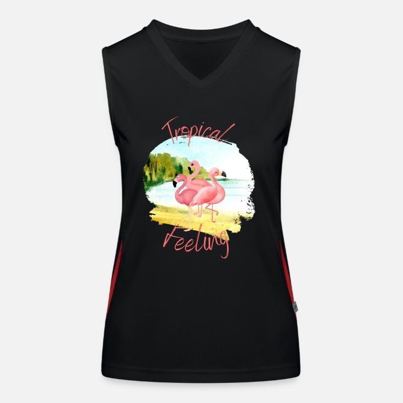 Sensation tropicale Débardeur respirant contrasté Femme