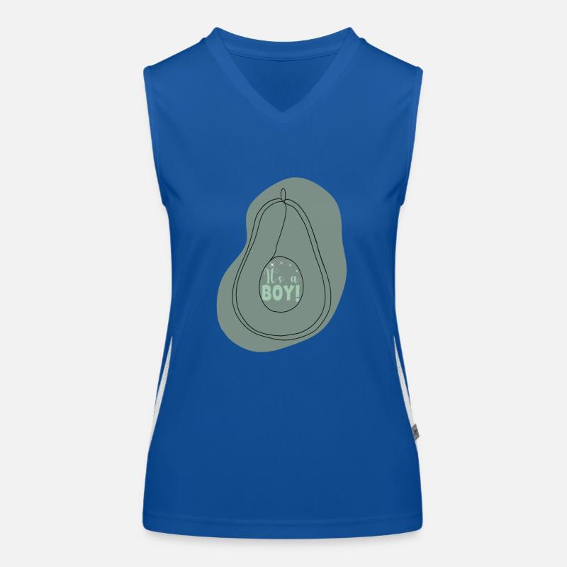 Avocado Boy Funktionelles Kontrast-Tank Top für Frauen