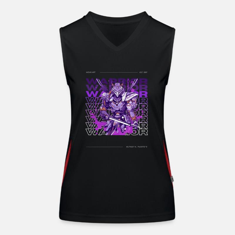 Krieger Samurai Funktionelles Kontrast-Tank Top für Frauen