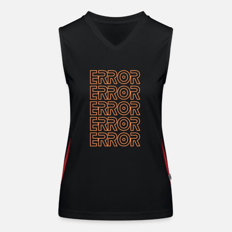 Error - Women's Functional Contrast Tank Top - black/red