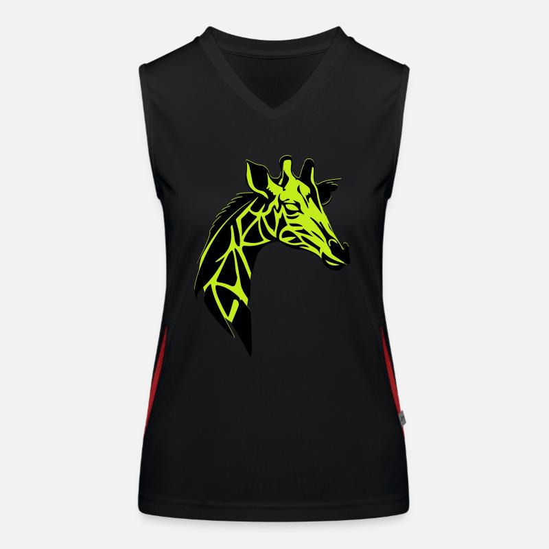 giraffe Funktionelles Kontrast-Tank Top für Frauen