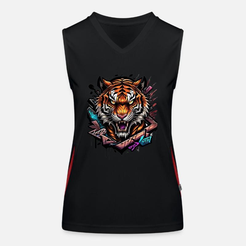 Evil Tiger Women's Functional Contrast Tank Top