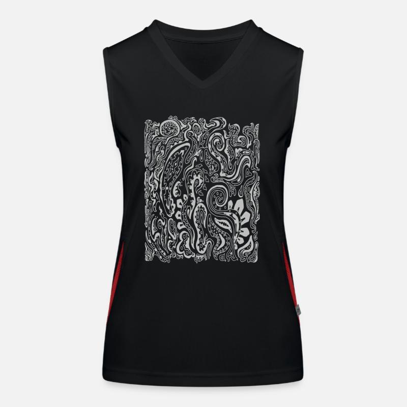 Pattern Art Psychédélique Débardeur respirant contrasté Femme