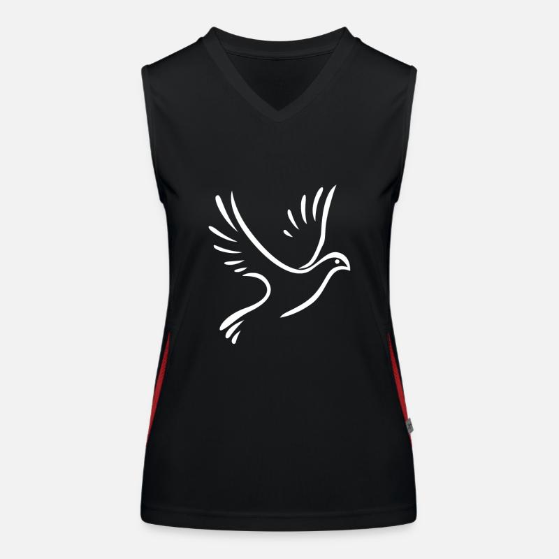 Friedenstaube white Funktionelles Kontrast-Tank Top für Frauen