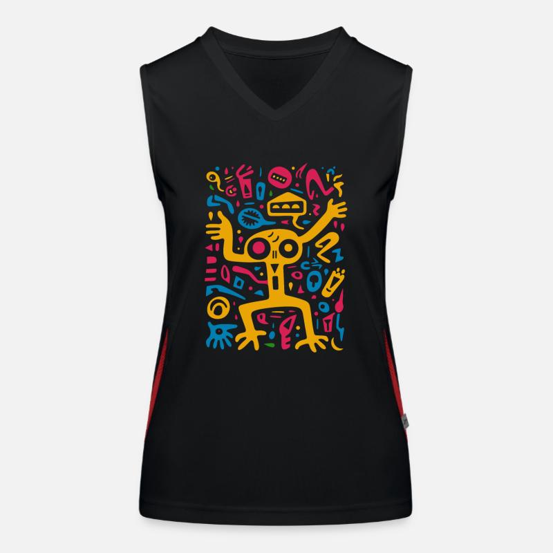 Murmures du Wraith du vent Débardeur respirant contrasté Femme