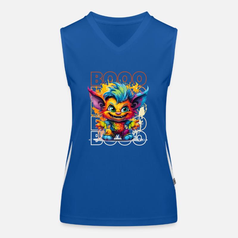 Chibi Sneak & Booo! Crafty Goblin Tee! Women's Functional Contrast Tank Top
