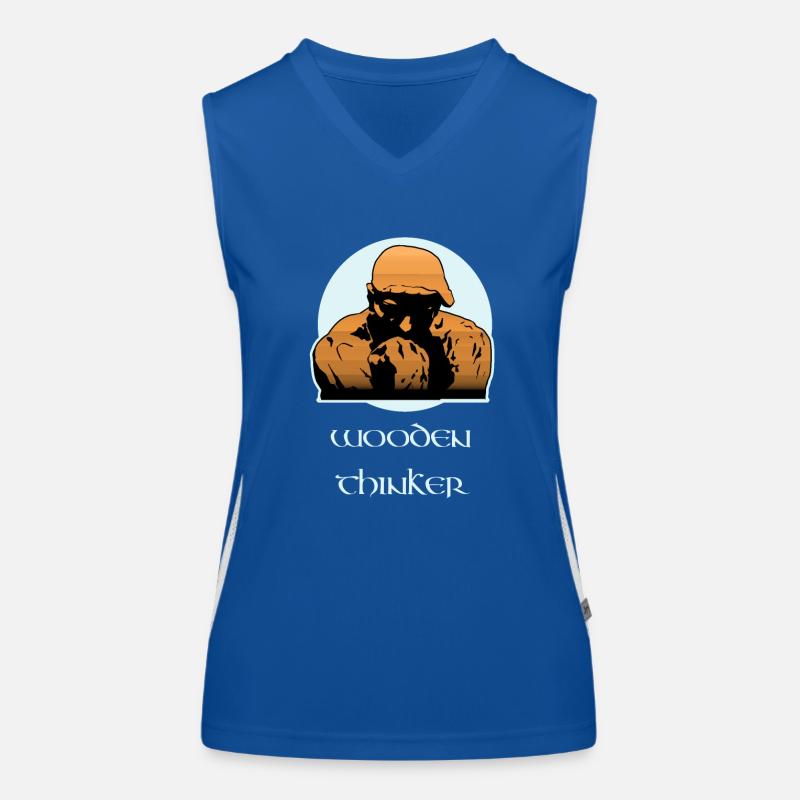 Hölzerner Denker Funktionelles Kontrast-Tank Top für Frauen