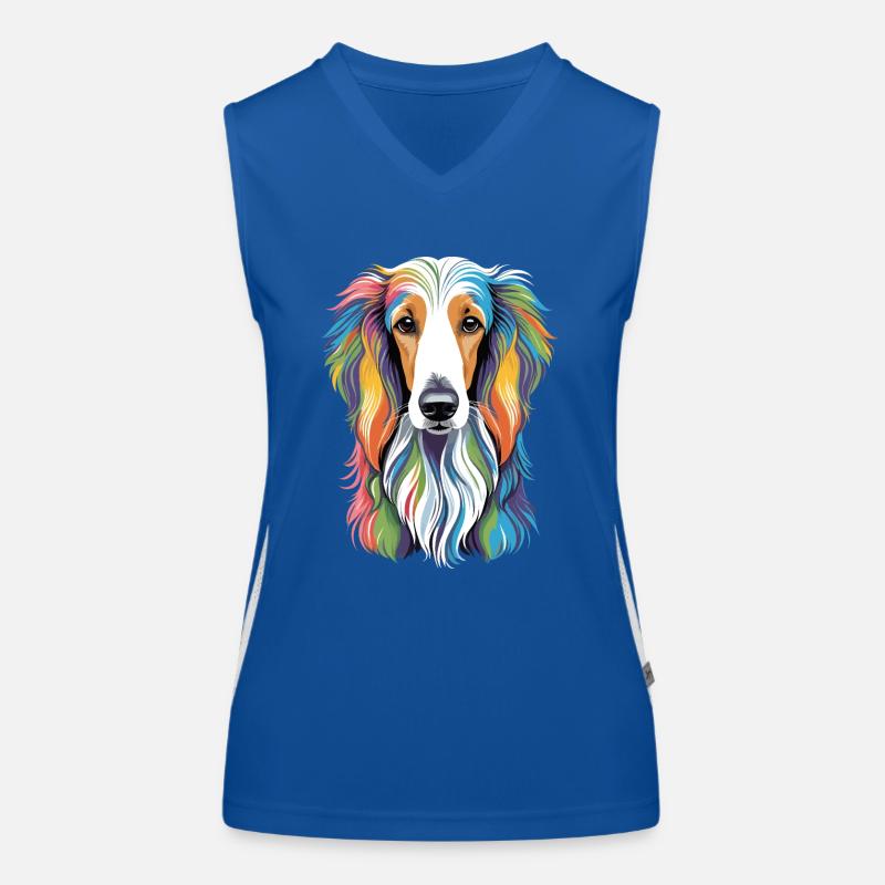 Lévrier afghan Débardeur respirant contrasté Femme