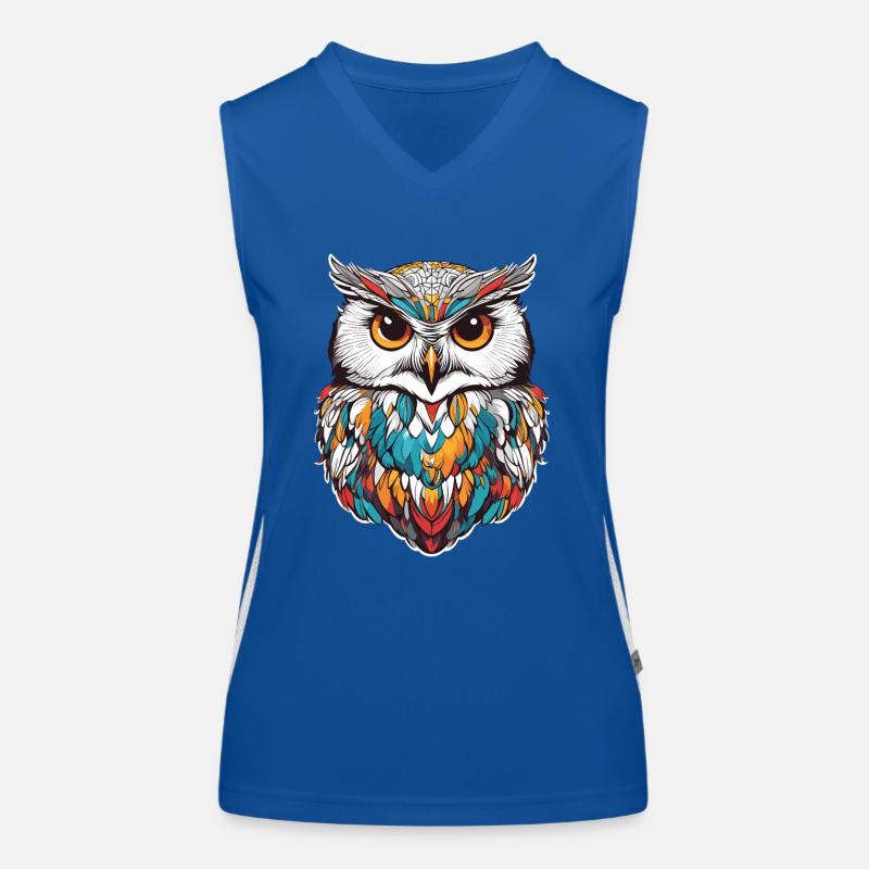 Schnee-Eule Funktionelles Kontrast-Tank Top für Frauen