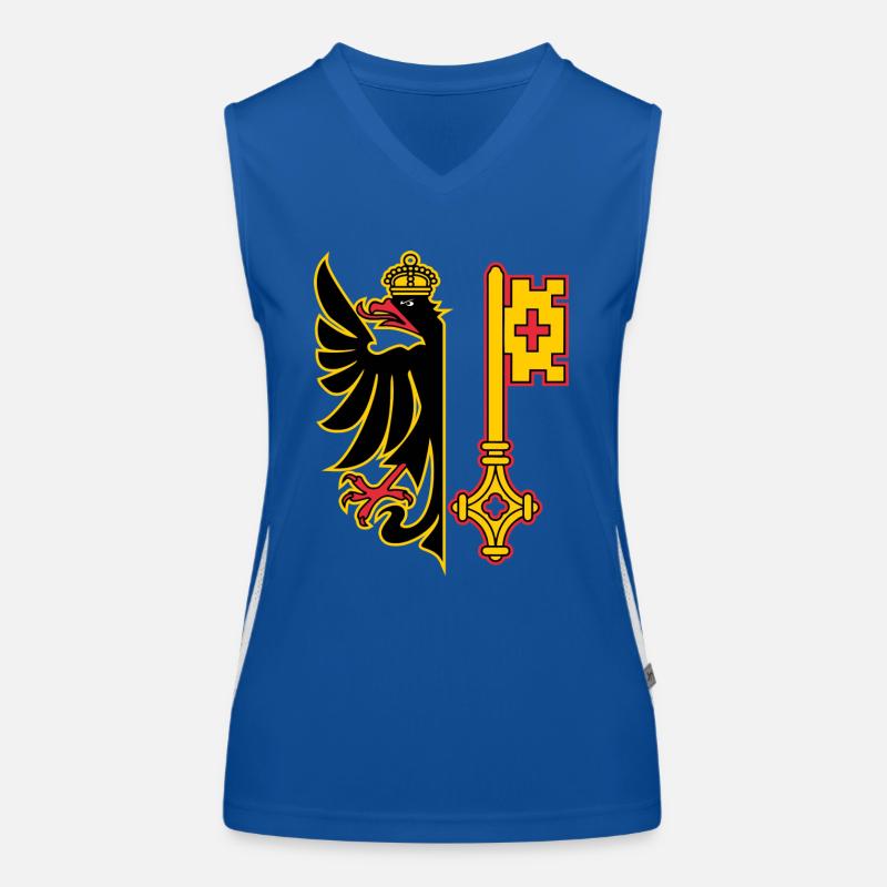 Drapeau de Genève Débardeur respirant contrasté Femme