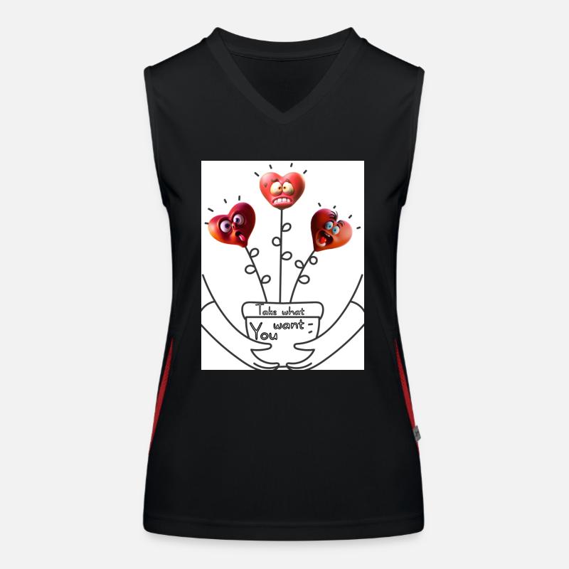Nimm dir, was du willst. Nimm dir, was Du willst. Funktionelles Kontrast-Tank Top für Frauen
