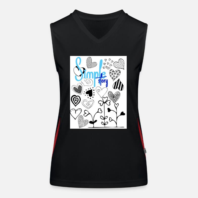 Einfache Geschichte. Funktionelles Kontrast-Tank Top für Frauen
