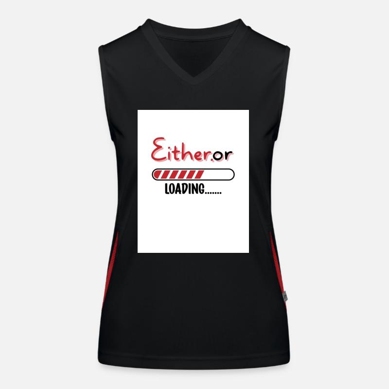 Entweder oder. Entweder oder. Funktionelles Kontrast-Tank Top für Frauen