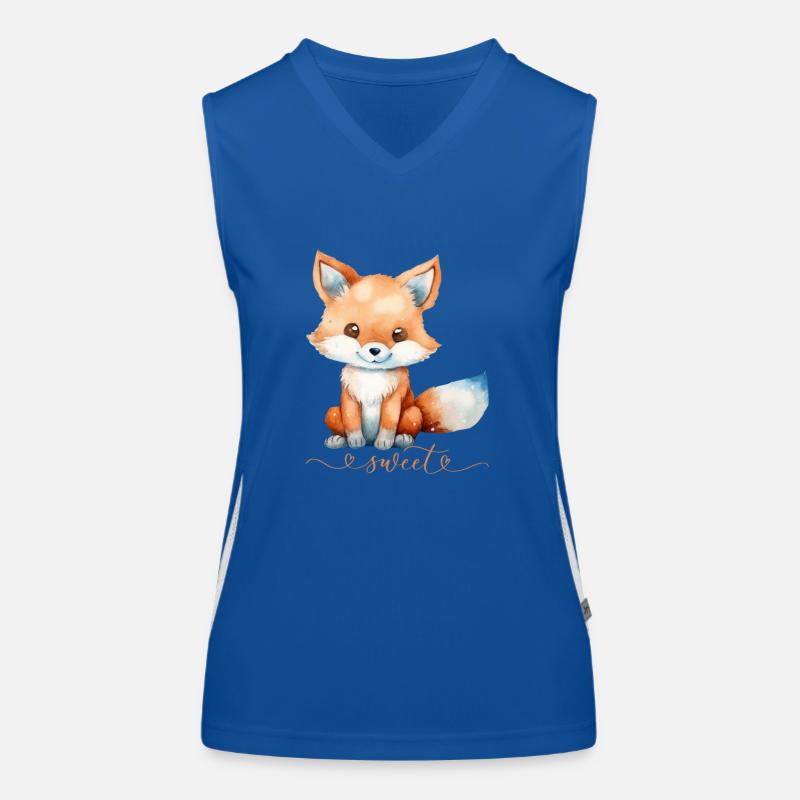 Cute Fox Women's Functional Contrast Tank Top