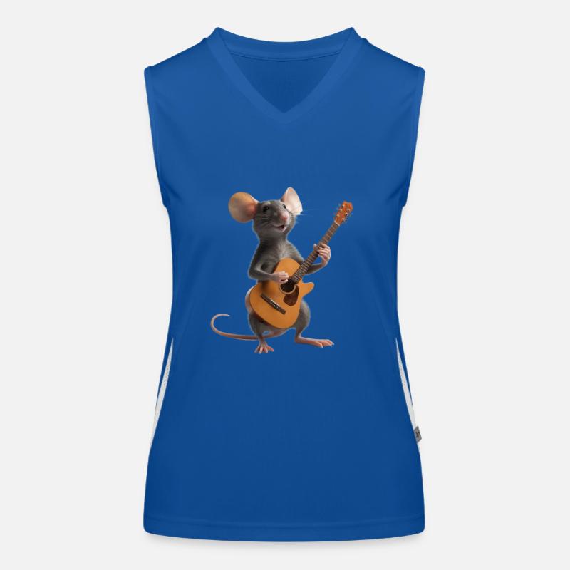 Rat Mouse Guitar Women's Functional Contrast Tank Top