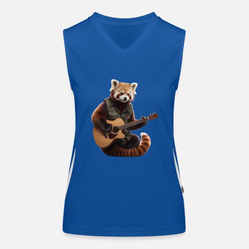 Red Panda Gitarre Funktionelles Kontrast-Tank Top für Frauen