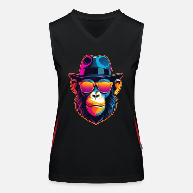 Neon-Affe Funktionelles Kontrast-Tank Top für Frauen