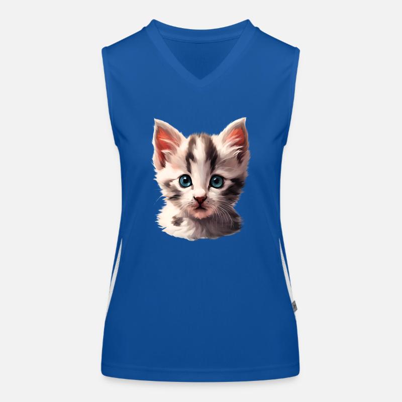 Petit chaton mignon Débardeur respirant contrasté Femme