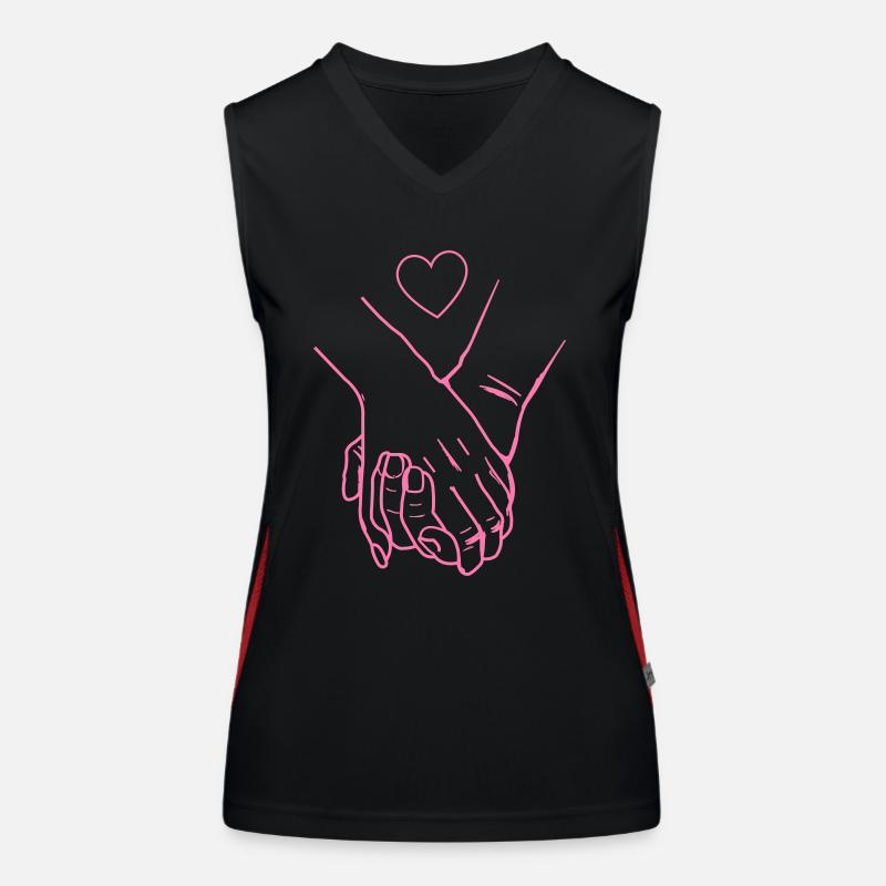 hände herzen Funktionelles Kontrast-Tank Top für Frauen