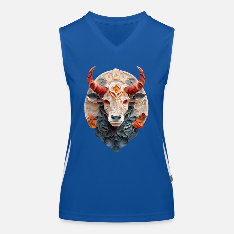 Sternzeichen Stier Funktionelles Kontrast-Tank Top für Frauen