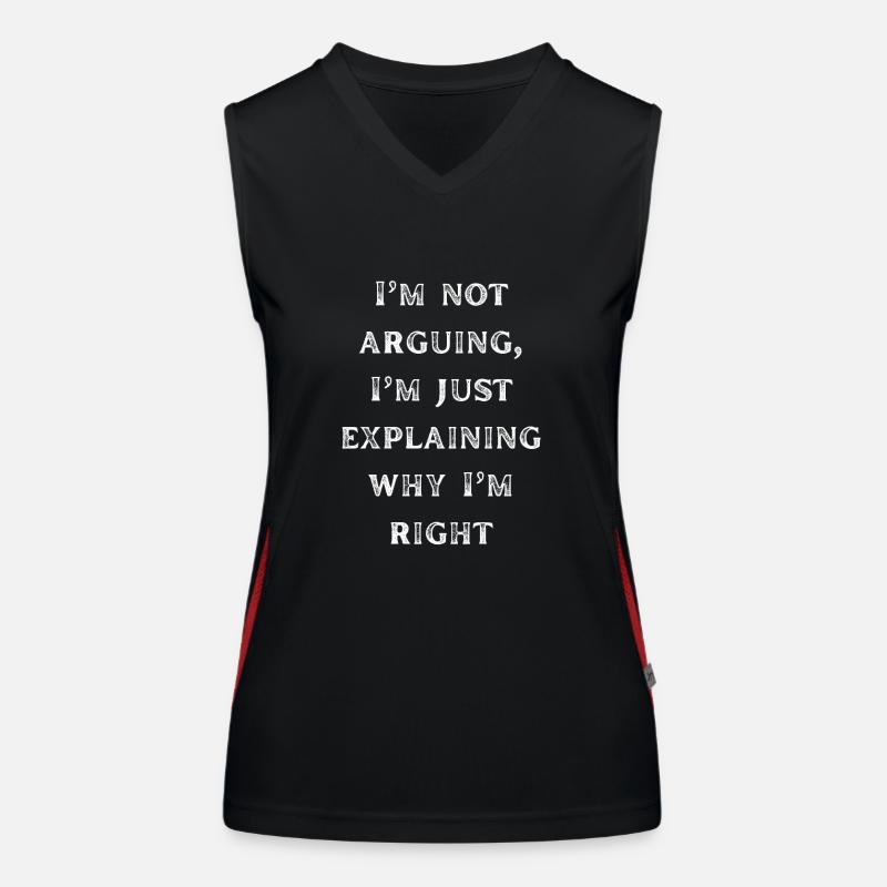 Not Arguing - Women's Functional Contrast Tank Top - black/red