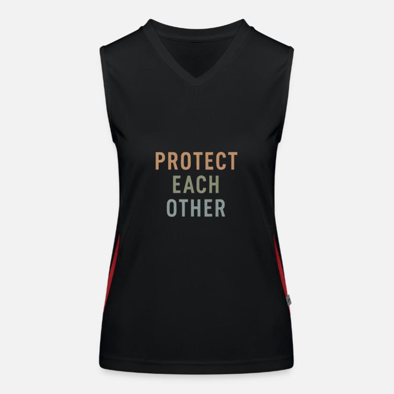 protect each other Gift Women's Functional Contrast Tank Top