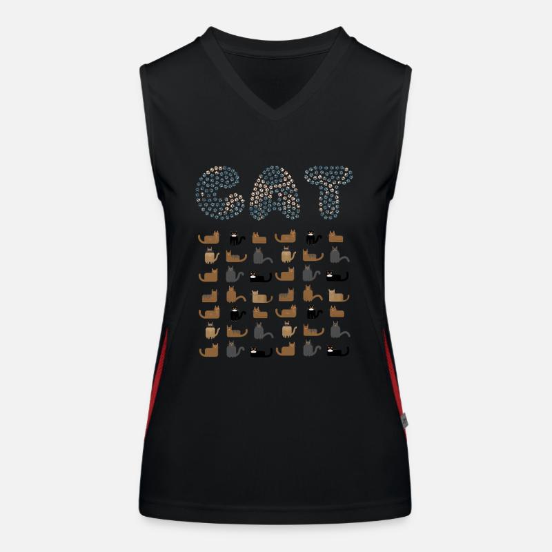 CAT-Mosaik-Briefe Funktionelles Kontrast-Tank Top für Frauen