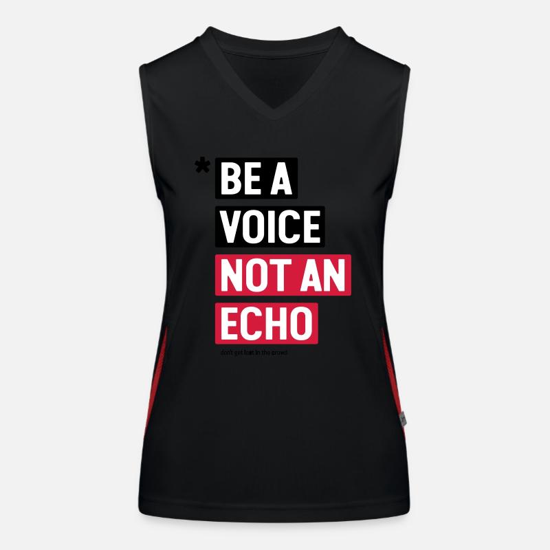 be a voice not an echo - gift idea Women's Functional Contrast Tank Top