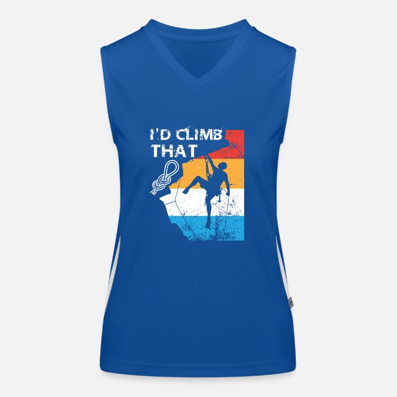 I'd climb that - hiking climbing gift Funktionelles Kontrast-Tank Top für Frauen