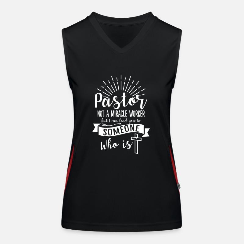 Pastor not a Miracle Worker Women's Functional Contrast Tank Top