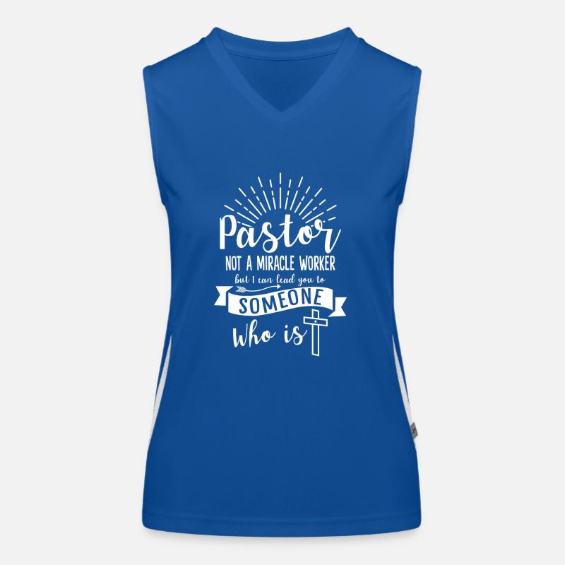 Pastor not a Miracle Worker Funktionelles Kontrast-Tank Top für Frauen