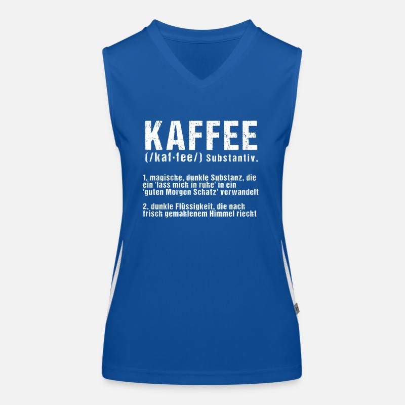 funny coffee definition Women's Functional Contrast Tank Top