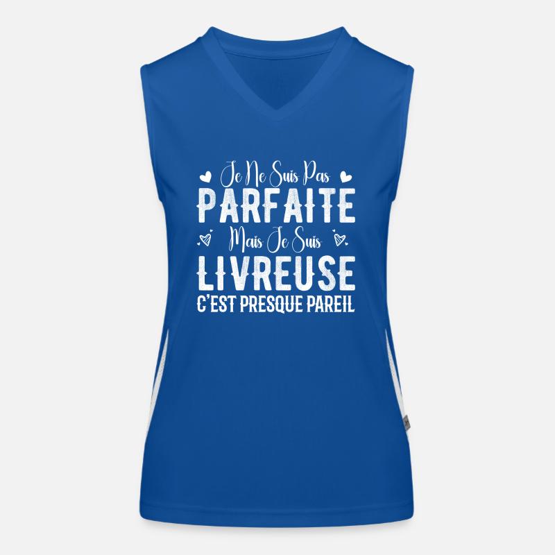 Nicht perfekt, aber ich bin ein Liefermädchen Funktionelles Kontrast-Tank Top für Frauen