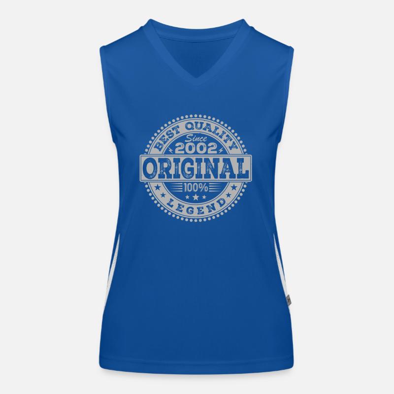 22. Geburtstag Original 2002 Vintage-Geschenk Funktionelles Kontrast-Tank Top für Frauen