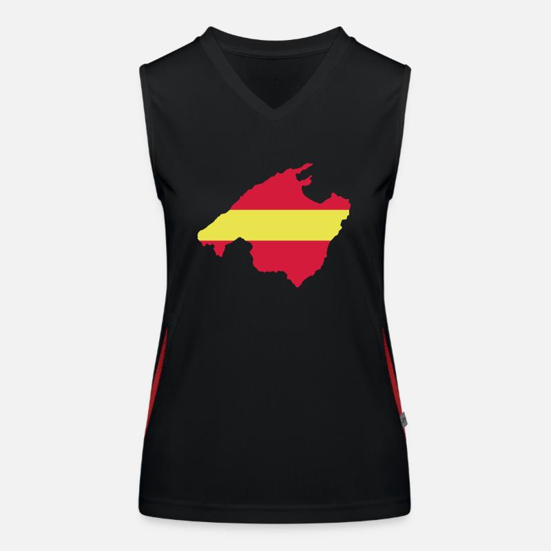 Mallorca Funkcjonalna damska koszulka bez rękawów z kontrastowymi wstawkami