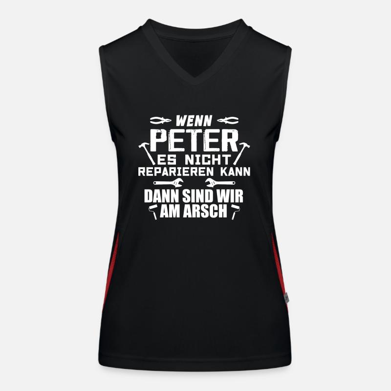 If Peter can't fix it Women's Functional Contrast Tank Top