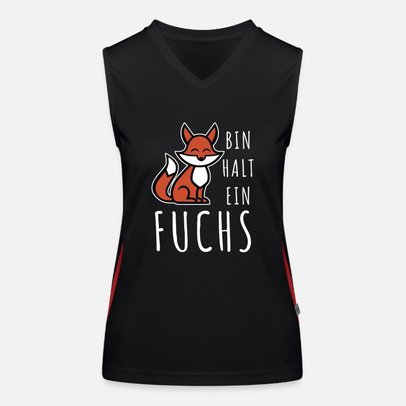 Bin halt ein Fuchs - schlau und clever Funktionelles Kontrast-Tank Top für Frauen